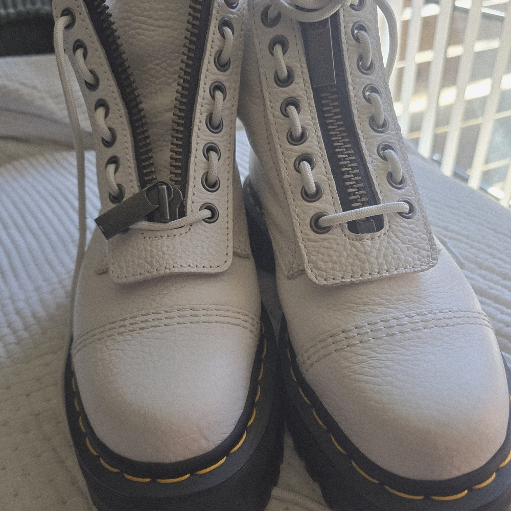 Dr. Martens White Combat Boots
